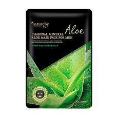 Natureby 韓國原礦炭男士面膜 (蘆薈/水膠原) x 玩達人, 1個, 蘆薈