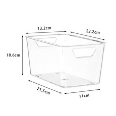 家用冰箱透明抽屜收納盒 方形大號帶蓋, 方形小號 23.5*13*11, 1套