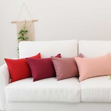 찬미디자인 직사각 쿠션커버 린넨 단색 50x30