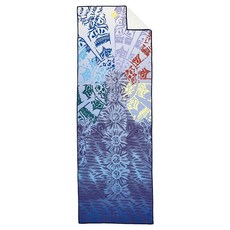 Manduka 限量款環保瑜珈舖巾 Yogitoes 隔絕公用墊 專利止滑顆粒 吸汗衛生 可機洗 長173cm寬61cm, Chakra Print Blue, 1個