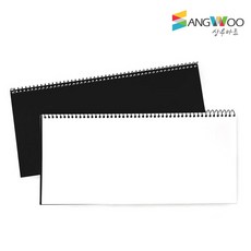 [상우아트] 캘리그라피용 크로키북 130g 24매 검정 낱권