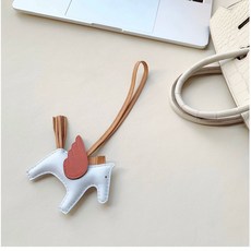 오렌지 백참가죽 백참 양가죽 가방참 태슬 1 드림퍼플 검은색 키홀더 말, 1개, K. 헤이즈 블루밀크티어스 레드