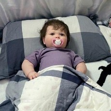 베이비돌 아기인형 피규어 실리콘 전신 실습용 아기모형, 60cm, 눈 뜨는 옷 포함, 1개