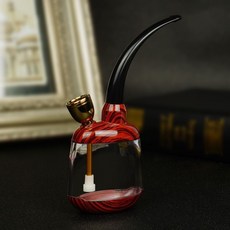 케이스 글래스 홀더 물 휴대용 곰방대 미니 세트 워터 유리 파이프, Z8O 우드그레인(채/굵은/잔 한주전자 3용