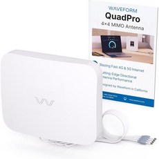 웨이브폼 쿼드프로 4x4 MIMO 신호 증폭 패널 안테나 키트 | 4G/5G 라우터 및 게이트웨이용 외부 안테나 | T-Mobile 홈 인터넷, 안테나만 (자신의 케이블 사용)