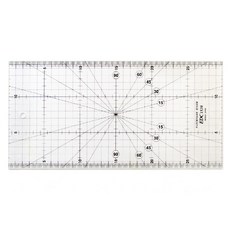 EDC1530 專業防刮拼布尺 15x30cm 清晰刻度 耐用防刮材質 拼布愛好者與專業裁縫師首選, 透明, 1件