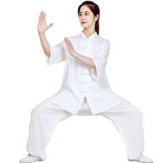 무술 의상 도복 태극권 공연 린넨 반팔 여름 상하의세트