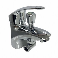 蝴蝶衛浴 單孔兩用水龍頭 台製40芯冷熱混合 HK-934 洗手洗澡專利旋轉分水, 1個, 單孔兩用+按壓配+電鍍沐浴配