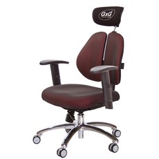 GXG 雙軸枕 雙背工學椅 (TW-2606 LUA5), 耐髒黑紅, 1個