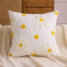 베개 1개 소파 쿠션 가정용 침대 헤드 쿠션, 45*45cm 베개 커버, 해바라기