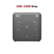 P11 휴대용 DLP 미니 프로젝터 안드로이드 9.0 4K 2GB 4GB DDR4 16GB ROM 3000mA 홈 시네마 2.4G 5G 와이파, 03 영국 플러그, 01 2GB 16GB grey