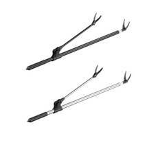 Hqzoomee접이식 낚싯대 거치대 휴대용 민물 낚싯대 받침대 받침틀2PCS, 블랙+실버