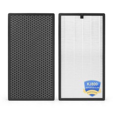 KJ800 교체용 필터 COLZER KJ800 공기 청정기와 호환 2-in-1 활성탄 필터 2팩, KJ800 교체용 필터, COLZER KJ800 공기