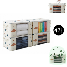 패로성 초대용량 72L 옷정리 수납함 리빙박스 옷 수납정리함 보관박스 정리함 박스 KIC119, 1개, 베이지