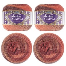 JubileeYarn 메리노 카니발 실 - 100g/케이크 옴브레 스포츠 웨이트 울 Ovi Odoriferi 케이크 4개131258, 4 Cakes, 07 Ovi Odoriferi