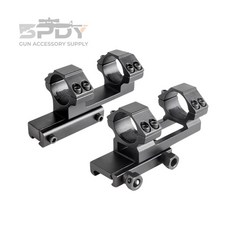 스코프 마운트 일체형 마운트 캔틸레버 25.4mm / 30mm 20mm 피카티니 레일, 1개, 25.4미리BK