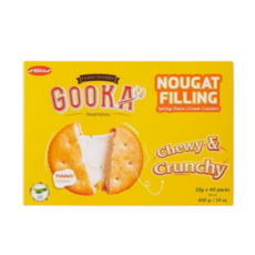 GOOKA NOUGAT FILLING 구카 누가 필링 크래커, 400g, 8개