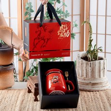 創意小禮物生日伴手禮杯子禮盒套裝開業活動送客戶實用小禮品定製, 1個, 【馬到成功】單杯禮盒裝