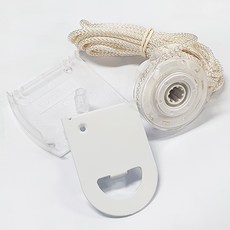 블라인드 롤스크린 줄 부품 부속 끈 손잡이 파손 교체, 16.저소음 끈손잡이 아이보리 + 투명웨이트 A타입, 1개, 아이보리