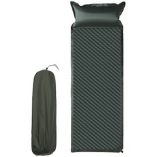 自動充氣拼接露營床墊, 墨綠色