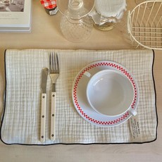 거즈행주 고리 키친크로스 주방핸드타올 국내제작, 1개, 9번 블랙테두리