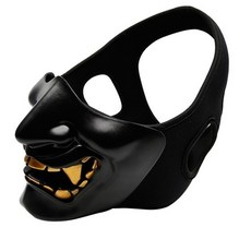 JIBAIHUO 마스크 동계바이크방한 일본 도깨비 가면 겨울 자전거 용품 블랙 1개, 레드