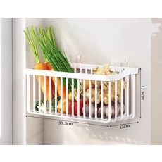 보관 바구니 벽 교수형 과일 주방 야채 Organzier 잡화 주최자 꽃 식물 냄비 홈, 01 White, 1개