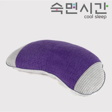 숙면시간 메밀 베개 국내 제조 순면커버, 반달