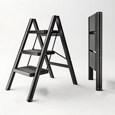 laderive가정용 사다리 휴대용 접이식 광폭 발판 안전발판사다리 A형, 1개