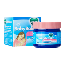 호주직송 빅스 베이비 발삼 Vicks Baby Balsam 아기 기침완화 수딩 마사지 크림, 50g, 1개