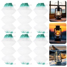 Classicseali Coleman 맨틀 6개 3중 가스 랜턴 맨틀 가스 랜턴 맨틀 탈착식 금속 클립 야외 캠핑 랜턴용 천연 연료, Classicseali Coleman 맨틀 6개, 3중