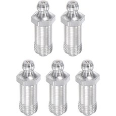 uxcell 스틸 스트레이트 그리스 피팅 G18 나사산 11mm 폭 유압 액세서리 5Pcs
