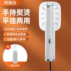 手持掛燙機 迷你便攜式家用旅行熨斗, USB插頭款白,扁插
