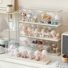 투명 아크릴 피규어 진열장 3단 먼지막이 블라인드박스 수납 데스크 정리 키덜트 덕후장, 1개