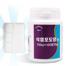 휘트니스 식염포도당 100정+휴대용 약통1개, 1개, 100정