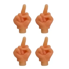 1/4/8PCS 재미 있은 스푸핑 중간 손가락 밸브 자동차 타이어 캡 Glow-in-the-Dark 미국 코어 부품, 16 4pcs skin