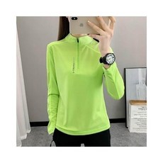涼感速乾運動上衣女 立領半拉鍊長袖 透氣薄款 吸濕排汗 戶外防曬登山瑜伽跑步健身休閒皆宜