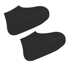 레인부츠 실리콘 방수 신발커버, 2세트, 블랙 M