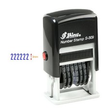 넘버링 청 홀더랜덤 20x3mm S-309 자동스탬프 96265EA 1개