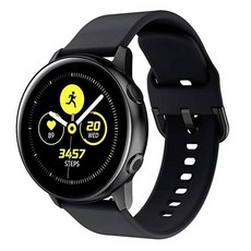 갤럭시 액티브 1/2/워치3/워치4/워치4클래식 20mm 스포츠 밴드 (40/41/42mm 호환 가능), 블랙, 1개