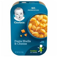 Gerber Pasta Shells & Cheese 거버 파스타 셀 앤 치즈 6oz(170g) 6팩, 6개, 170g