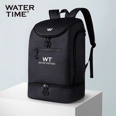 遊泳包雙肩幹濕分離大容量 - 獨立鞋倉防水收納戶外健身旅遊適用, 黑色【40L】防潑水PU面料+獨立鞋倉