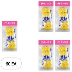 유니아트 도장찍기 스펀지 11번, 혼합 색상, 60개