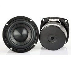 3인치 서브우퍼 스피커 25W 4/8옴 80Hz-5KHz 원형 블랙우퍼 1PC(보조 RCA), Round 4 Ohm Speaker
