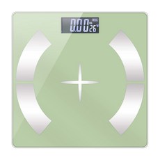 智能超薄APP藍牙體重計 超薄設計 APP數據追蹤 精準測量 全家適用, 02-淺綠色, 1個, A1
