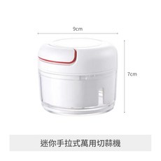 手拉切蒜機 搗蒜機 迷你神器 絞肉器 切菜機, 1個, 迷你手拉式萬用切蒜機