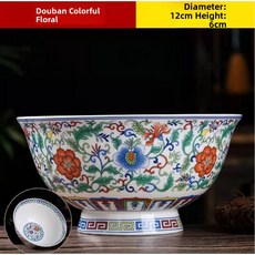 우아하게 제작된 경덕진 도자기 색상 에나멜 모조 본차이나 화상 그릇 세트 방지 받침대, 5 두카이 만화 4 5inch 톨볼