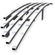 포드 머스탱 1994-1998 호환 APS 메인 상단 스테인리스 스틸 SS 크롬 빌릿 프론트 그릴 인서트 F86001A, Stainless Steel SS_Chrome, Chrome