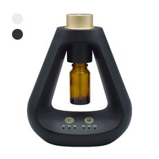 無水霧化香薰機 低噪音USB充電 多種模式調節, 黑色-單機(空瓶)-三角香薰機 HH-D01, 1件