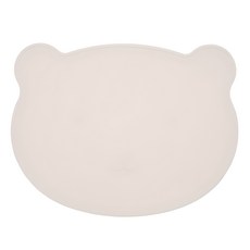Ahtty home 小熊矽膠餐桌墊, 1人份(36cm x 28cm x 1.6mm), 1個, 奶油白